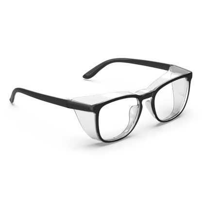 TOREGE Safety Glasses, Fashionable Protective EyewearWith Clear, Anti Fog Lenses - color: Black&clear Lens