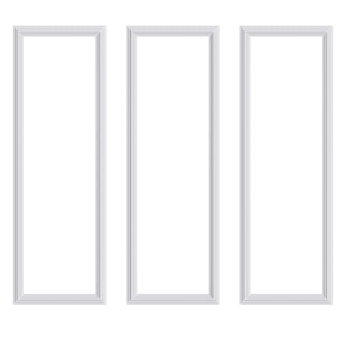 3 Set Panels Peel and Stick Premade Wainscoting Accent Wall Panels for Interior Wall Decor Easy DIY Build and Picture Frame Door Decor (8 x 24 in) - color: 8 x 24 in