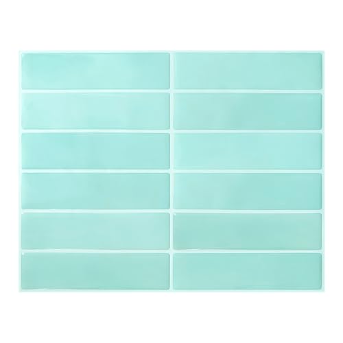Peel and Stick Backsplash Tile for Kitchen, 10 Sheets, 11.42''x9'' - color: Mint Green