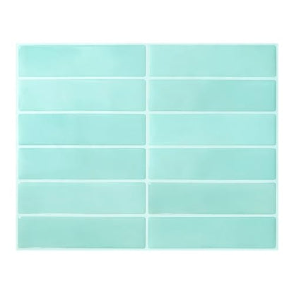 Peel and Stick Backsplash Tile for Kitchen, 10 Sheets, 11.42''x9'' - color: Mint Green