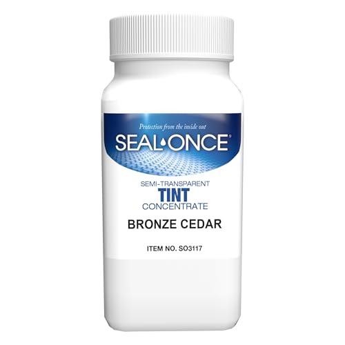 SEAL-ONCE Semi-Transparent Multi-Surface Wood Stain Tint, Bronze Cedar - color: Bronze Cedar