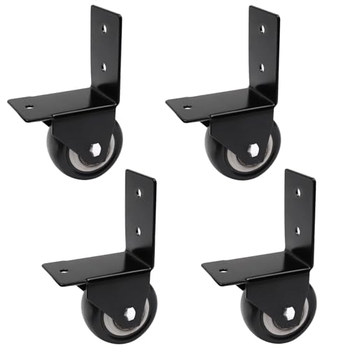 1.5 inch L-Shaped Caster Wheel, 4-Pack Side Mount Directional Casters