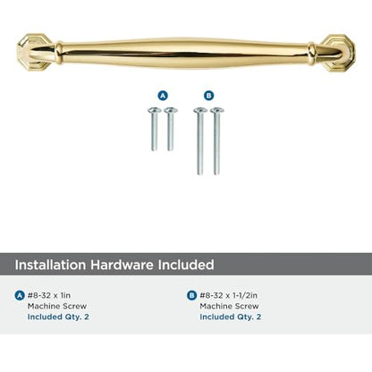 khtumeware 10 Pack 3-1/2 Inch(89mm) Polished Brass Cabinet Pulls Polished Gold Cabinet Handle Heavy Duty Solid Cabinet Hardware for Cupboard Drawer Pulls Dresser Handle - color: Polished Brass, size: 3-1/2 inch Hole Center