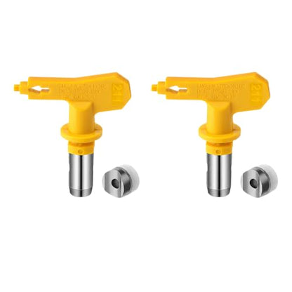 2 pcs(211 * 2) Reversible Airless Spray Tips Set for Airless Paint Sprayer,for Wall Fence Deck Cabinet and Guns House Painting - size: 211*2