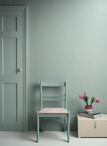 Annie Sloan Satin Paint (Pemberley Blue, 25 Fl Oz/750 mL). Soft sheen for interior wood and metal. Self-leveling, all-in-one paint with no wax or lacquer required. - color: Pemberley Blue
