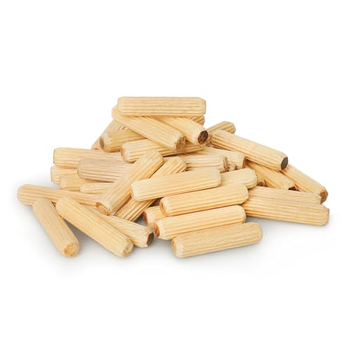 Tolux Wooden Dowel Pins 8 × 40 mm (5/16" × 1.57"), Pack of 100 - size: 8x40 mm (5/16″×1 9/16″)