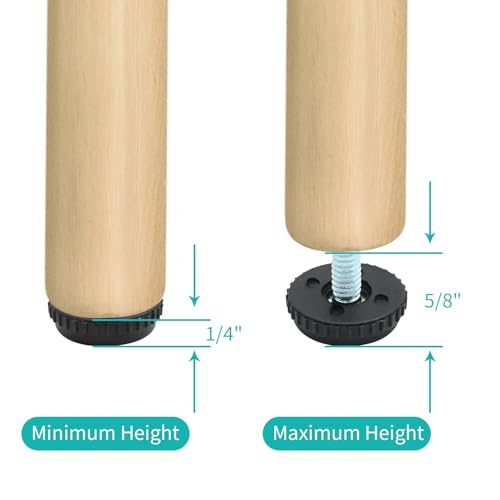 1/4-20 Stainless Steel Adjustable Furniture Levelers Screw in Threaded Leveling Feet for Furniture Glide Leveling for Table Chair Cabinet Legs (16) - color: 16