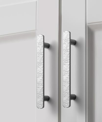 Goo-Ki 5 Inch (128 mm) Hole Centers Luxurious & Sturdy Zinc Alloy Cabinet Handls,Polished Chrome Cabinet Pulls for Kitchen,Drawer,Cupboard & Wardrobe,6 Pack - color: Chrome Plating, size: 5.0 inch (128 mm) Hole Centers, style: Pulls With No Backplate