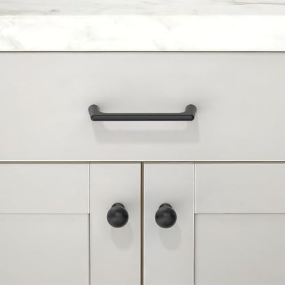 10 Pack Matte Black Cabinet Pulls 3.75 Inch(96mm) Kitchen Cabinet Handles Solid Zinc Alloy Cabinet Hardware Drawer Pulls - color: Matte Black, size: 3.75" Hole Center Pull