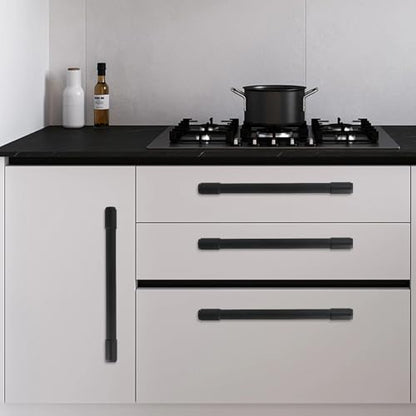 10 Pack 10 Inch(254mm) Kitchen Cabinet Handles Matte Black Cabinet Pulls Drawer Pulls Solid Cabinet Hardware - color: Matte Black, size: 10'' Hole Center(254mm)