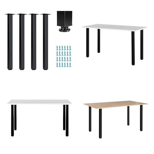 LCSDLHLSY 30 Inch Square Metal Table Legs,DIY Furniture Legs,Black Set of 4 - size: 30 Inch