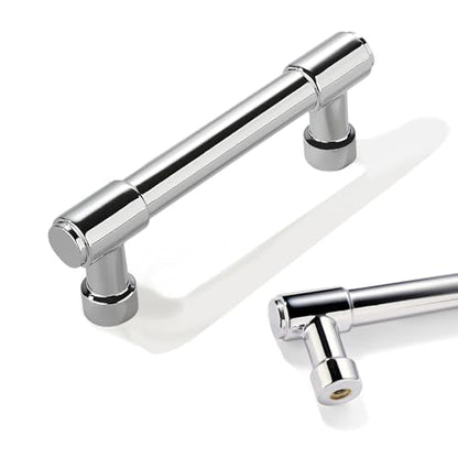 10 Pack 3-1/4 Inch Polished Chrome Drawer Pulls Cabinet Hardware Handles for Cabinets & Cupboards - color: Polished Chrome, size: 3-1/4"(82mm) Hole Center