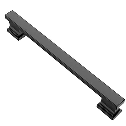 Alzassbg 6-1/4" Matte Black Cabinet Pulls and Handles 10 Pack, AL3061MB - color: Matte Black, size: 6-1/4" Hole Center
