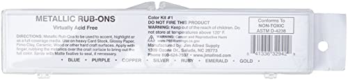 Craf-T Products 32942 Kit Number 1 Metallic Rub-On 7 Colors Paint Set