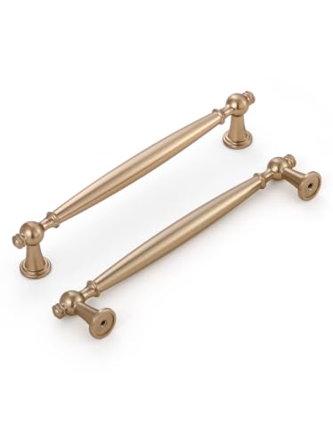 5 Pack Champagne Bronze Cabinet Pulls 6.3" Hole Center - color: Champagne Bronze, size: 6-5/16" hole center