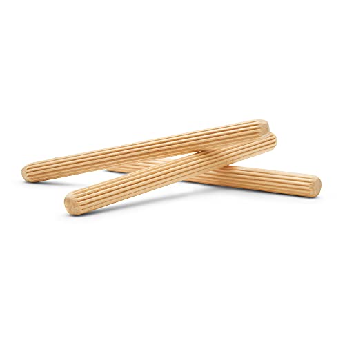 Wooden Dowel Pins 3 x 1/4 inch, Pack of 50 Fluted Dowel Joints for Woodworking, Furniture and Crafts, by Woodpeckers - color: Pack of 50, size: 3 inch x 1/4 inch