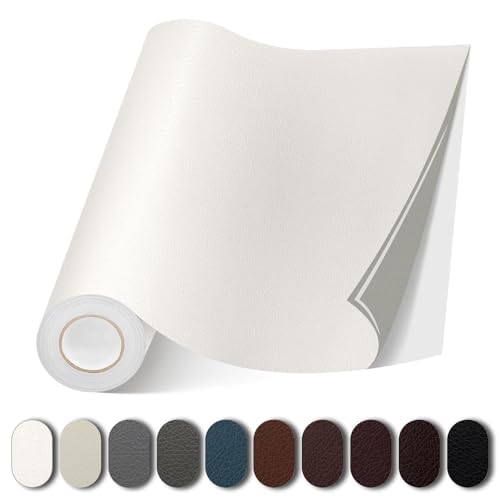 Lifeshoon Leather Repair Patches, Self Adhesive Vinyl for Couches Furniture - color: White, size: 3.5X79 inch