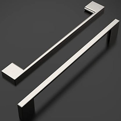 Amerdeco 10 Pack Brushed Satin Nickel Cabinet Pulls 10" - color: Brushed Satin Nickel, size: 10" hole center