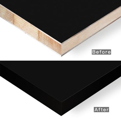 PVC Edge Banding, 1/2 inch x 25ft roll of Veneer Black Edge Banding Pre-glued Flexible Edging, Tape Banding on with Hot Melt Adhesive Easy Application for Cabinet Repair Furniture - color: Black, size: 1/2"x 25ft