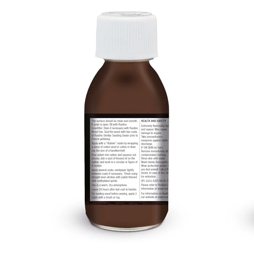 Rustins French Polish Pure Shellac Quality Finish for Furniture 125ml | 4.2 Fl. Oz. - size: 125ml