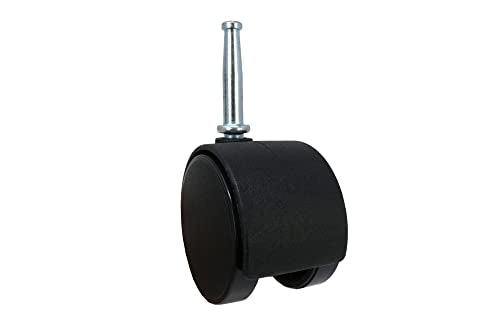 Shepherd Hardware 9406 2-Inch Office Chair Caster, Twin Wheel with Brake, 5/16-Inch Stem Diameter, 75lb Load Capacity, 2-Pack,Black - style: 2" wheel with brake, 5/16" x 1-1/2" grip-neck stem