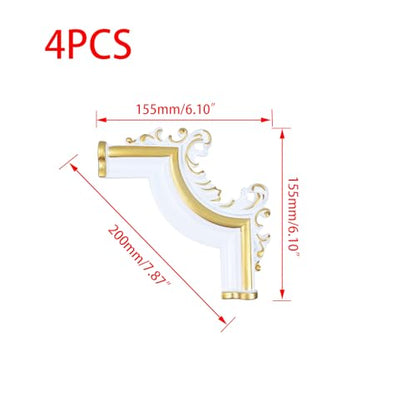 MY MIRONEY 4PCS PVC Appliques Onlays & Line Corners