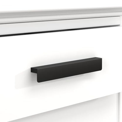 Peaha 10 Pack 7-9/16 Black Cabinet Handles Finger Edge Pulls for Cabinets - color: Black, size: 7-9/16" Hole Center