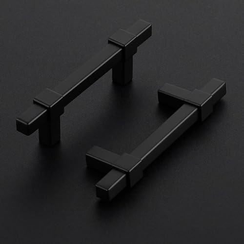 15 Pack Black Cabinet Handles, 3" Hole Center Drawer Pulls Cabinet Hardware - color: Black, size: 3 Inch Hole Center