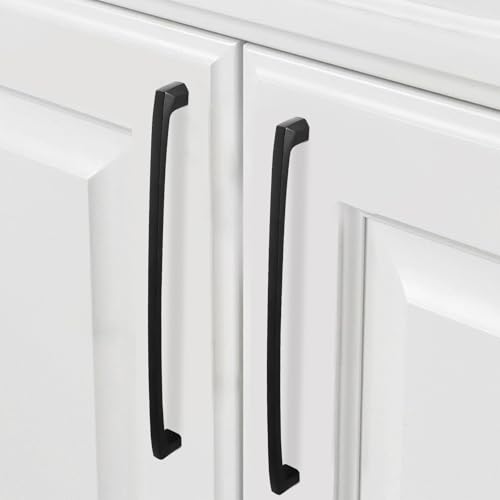 COTYKILEY 10 Pack 10 Inch(254mm) Matte Black Kitchen Cabinet Handles Cabinet Pulls Cabinet Door Handles Kitchen Cabinet Hardware Cupboard Drawer Pulls - color: Matte Black, size: 10" Hole Center（254MM）