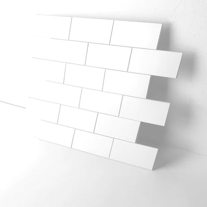 2026 New Upgrade Peel and Stick Backsplash Tile, Peel and Stick 11.34" X 11.57" Wall Tile for Kitchen, Bathroom, Fireplace, Laundry (Pure White, 10 Packs) - color: Pure White