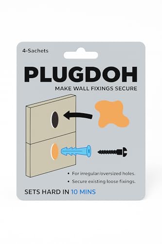 Wall Plug Repair Filler – Fix Loose Wall Plugs & Oversized Holes – Anchor Repair Compound for Wall Fixings – Heavy Duty Wall Anchor Grip – 4 x 5g Sachets