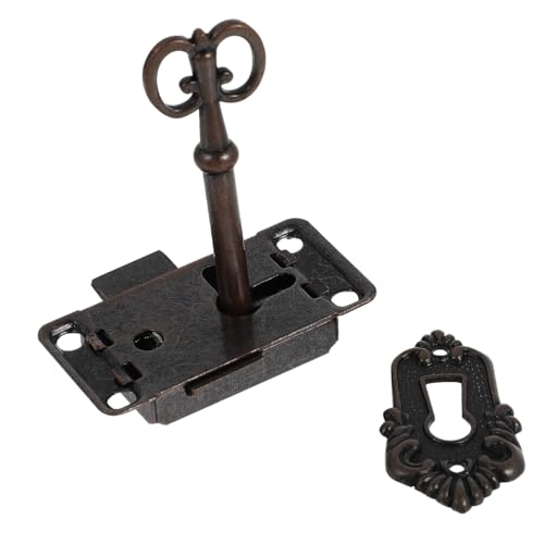 Vintage Cabinet Locks with Keys Antique Jewelry Box Latches for Furniture Desk Drawer Curio Case 2.16X1.37X0.39in Replacement Hardware for Antique Boxes - color: Assorted Color, size: 5.5X3.5CM