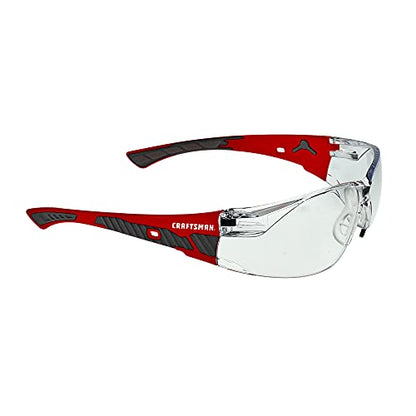 Craftsman 200, Safety Glass, Comfort Fit - Clear, Red Frame - color: Clear