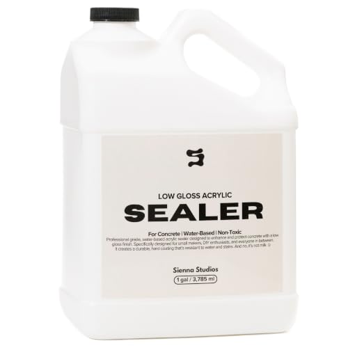 Acrylic Sealer for Concrete & Cement Crafts – Low Gloss, Non-Toxic, Water Resistant – Compatible with Jesmonite – (1 Gallon) - style: 1 Gallon - Low Gloss