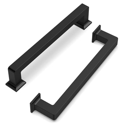 FILTA Cabinet Handles 5 Inch 10 Pack Matte Black Cabinet Pulls for Kitchen Metal Drawer Pulls Modern Cabient Hardware Cupboard Handles - color: Matte Black, size: 5 inch Hole Center, style: 10-Pack
