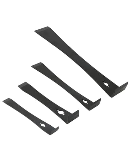 Bates- Flat Pry Bar Scraper, 4 Pack, 5-1/2", 7-1/4", 9-1/2" and 12", Black, Trim Puller Tool for Baseboard - size: 5.5", 7.25", 9.5", 12"