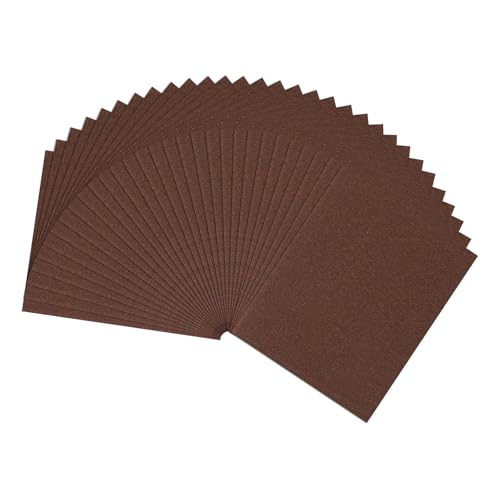 30 Pcs 320 Grit Sandpaper 4.5 x 5.5 Inch Sand Paper Alumina Red - size: 320Grit, 4.5 x 5.5 Inch