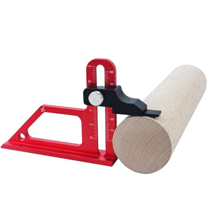 Woodworking Height Gauge, 0 to 60mm 45° Tablesaw Depth Measuring Ruler, Woodworking Setting Gauge Depth Gauge for Router Table Drill, Table Saw