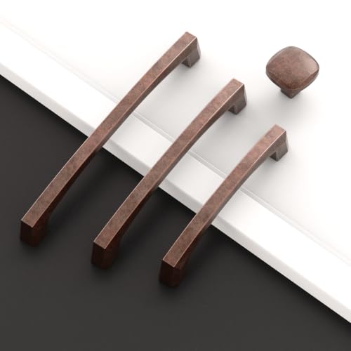 Asidrama 10 Pack 3 inch Antique Copper Kitchen Cabinet Handles - color: Antique Copper, size: 3" Hole Center(76mm)