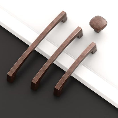 Asidrama 10 Pack 3 inch Antique Copper Kitchen Cabinet Handles - color: Antique Copper, size: 3" Hole Center(76mm)