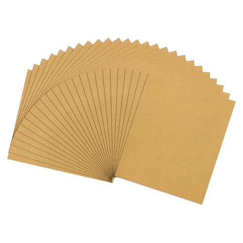25 Pcs 180 Grit Sandpaper 9 x 11 Inch Sand Paper Alumina Gold - size: 9 x 11 Inch(180 Grit)