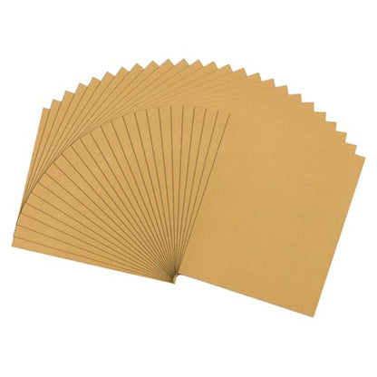 25 Pcs 180 Grit Sandpaper 9 x 11 Inch Sand Paper Alumina Gold - size: 9 x 11 Inch(180 Grit)