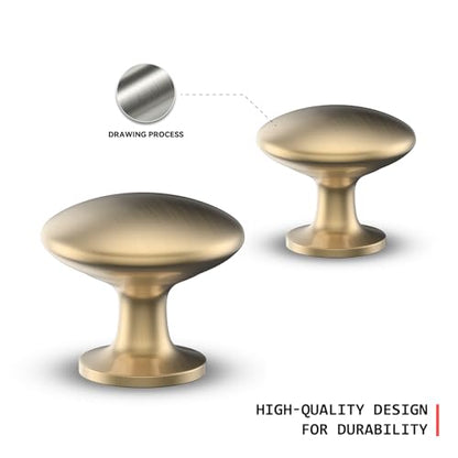 homdiy 30 Pack Champagne Bronze Round Solid Zinc Alloy Cabinet Knobs - color: Champagne Bronze