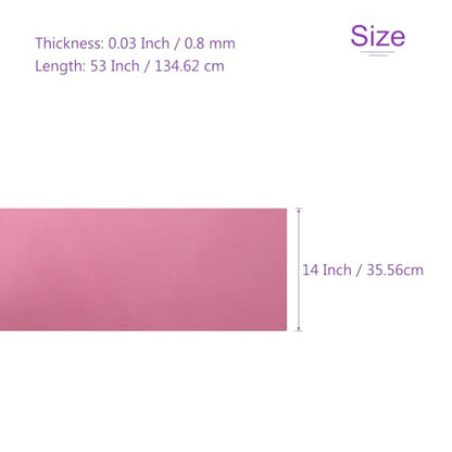 DMiotech 1 Pack 14 Inch x 53 Inch Faux Leather Sheet Furniture Cover Napa Skin Pink PU Leather Roll for Handmade DIY Craft Projects - color: Pink