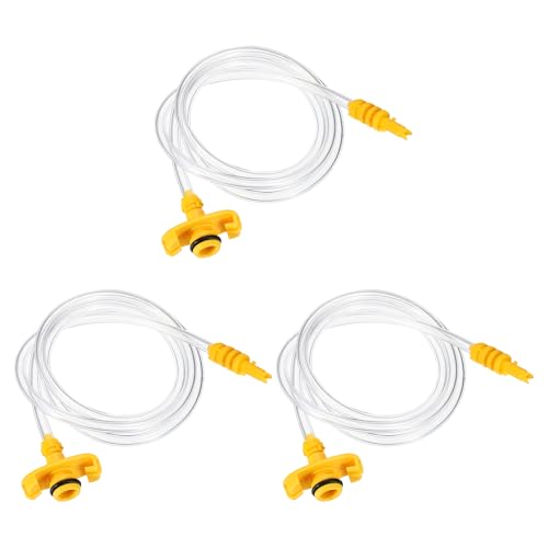 uxcell 3Pcs Air Tube 10cc Glue Adhesive Dispenser Syringes Connector Adapter Replacement for Industrial Glue Liquid Cartridge Dispensing Accessories, Yellow - color: Yellow, size: 10cc