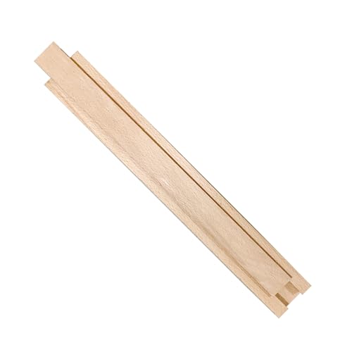 1 PCS Wooden Undermount Drawer Slides Classic Guide Center Mount Track 15.7 Inchs, Wood Drawer Glides Bottom Rails Replacement Kit (S002)