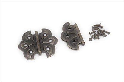 Antique Butterfly Brass Flush Mount Hinge 2 Hinges Comes with Matching Finish Screws