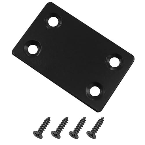 Murtenze 10 Pack Black Stainless Steel Mending Plates, 1.5 x 2.36 - size: 38*60mm