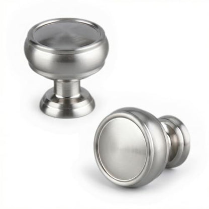 10 Pack Brushed Satin Nickel Cabinet Knobs, 1-1/4 Inch Zinc Alloy Knob - color: Brushed Satin Nickel