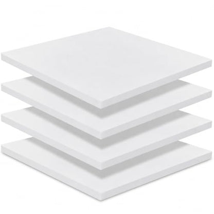 Frienda 4 Pack 1" x 16" x 16" Upholstery High Density Foam Cushion, White - color: White, size: 1" x 16" x 16"